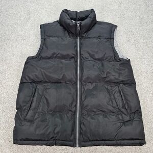 FTP Puffer Vest Men's Size M Black Sleeveless Zip Up Padded‎ Gilet
